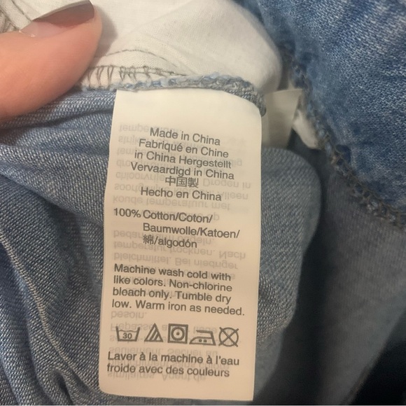 Madewell Denim Apron Bow-Back Jumpsuit in Ronda Wash Size 4 - Picture 12 of 13